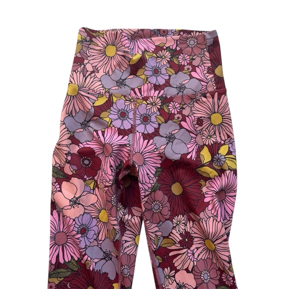 Beach Riot Sport Piper Leggings Marsala Floral size Small - Picture 3 of 10
